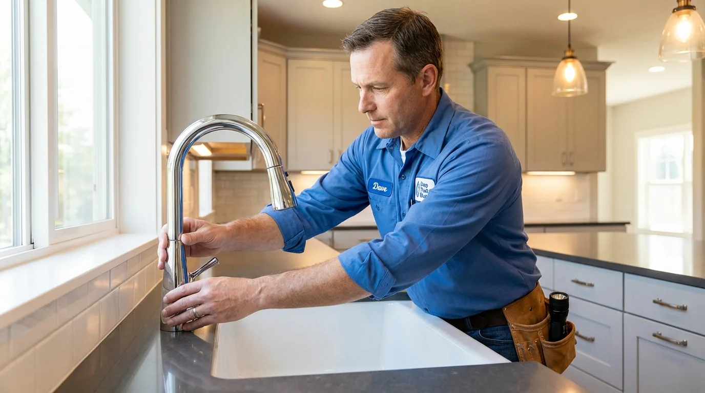 Kitchen faucet installation by Johns Plumbing LLC in Morton